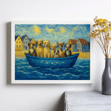 Whimsical Beach Dogs Samsung Art Dog Seascape Art Cute Pastel Nature Decor Kids Beach House Decor