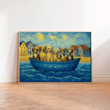 Whimsical Beach Dogs Samsung Art Dog Seascape Art Cute Pastel Nature Decor Kids Beach House Decor