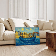 Whimsical Beach Dogs Samsung Art Dog Seascape Art Cute Pastel Nature Decor Kids Beach House Decor