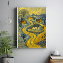 Whimsical Winter Wall Decor in a Folk Art Style Pastel Tone Early Winter Home Decor Idea Cozy Season