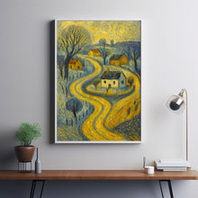 Whimsical Winter Wall Decor in a Folk Art Style Pastel Tone Early Winter Home Decor Idea Cozy Season