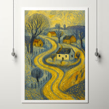 Whimsical Winter Wall Decor in a Folk Art Style Pastel Tone Early Winter Home Decor Idea Cozy Season