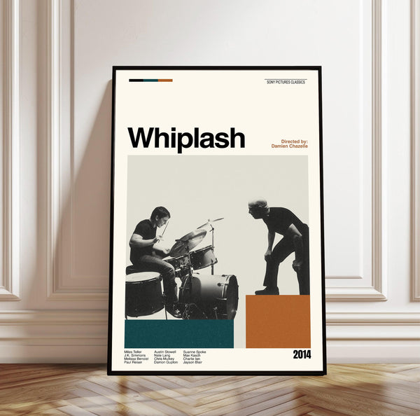 Whiplash Movie Poster – Mid-Century Modern Minimalist Print 4374377334