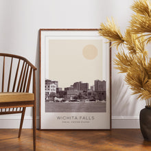 Wichita Falls Poster Print, Wichita Falls Travel Poster, Wichita Falls Minimalistic Wall Art, Wichita Falls, Texas, United States 1882436863