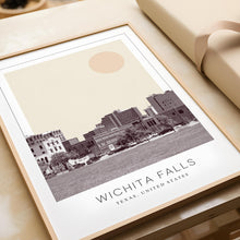Wichita Falls Poster Print, Wichita Falls Travel Poster, Wichita Falls Minimalistic Wall Art, Wichita Falls, Texas, United States 1882436863