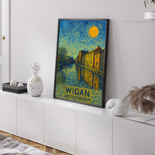 Wigan Poster Print, Wigan Travel Poster, Wigan Van Gogh Style Wall Art, Wigan, United Kingdom