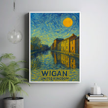 Wigan Poster Print, Wigan Travel Poster, Wigan Van Gogh Style Wall Art, Wigan, United Kingdom