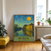 Wigan Poster Print, Wigan Travel Poster, Wigan Van Gogh Style Wall Art, Wigan, United Kingdom