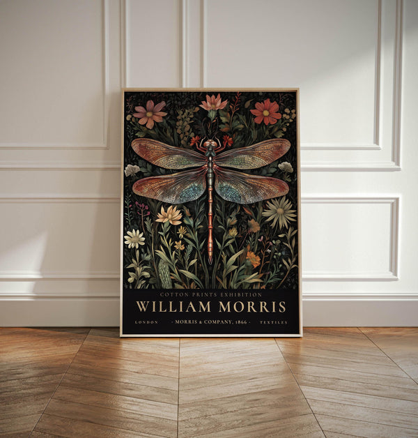 William Morris Dragonfly wall art Print, William Morris Poster, Vintage Poster, Vintage Floral, Mid Century Botanical, Vintage Textiles Art 1777195886