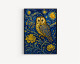 William Morris Owl Print - William Morris Inspired, Luxury Botanical Foliage Textiles Exhibition, Arts And Crafts, Floral Woodland Art