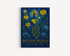 William Morris Peacock Print - William Morris Inspired, Luxury Botanical Foliage Textiles Exhibition, Arts And Crafts, Floral Woodland Art