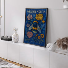 William Morris Style Bumble Bee Print - Cotton Prints Exhibition Vintage William Morris, Luxury Botanical Nature Bee Insect Summer Flowers
