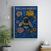 William Morris Style Bumble Bee Print - Cotton Prints Exhibition Vintage William Morris, Luxury Botanical Nature Bee Insect Summer Flowers