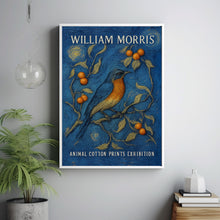 William Morris Style Robin Print - Animal Cotton Prints Exhibition, Textiles, Vintage William Morris Poster, Robin Foliage Nature Wall Art
