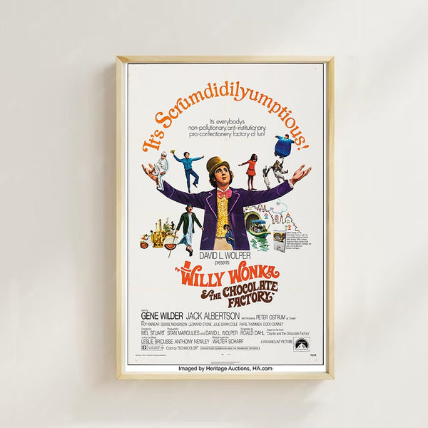 Willy Wonka & the Chocolate Factory (1971)--Movie  Poster(Regular Style) Art Prints,Home Decor,Vintage Movie Poster,Canvas Poster 1687450423