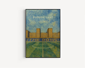 Wimbledon Football Modern Art Print, Plough Lane Stadium Poster