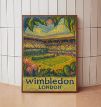 Wimbledon London Travel Poster, Historic Tennis Venue Art, UK Sports Print, British Travel Decor, London Vacation Gift