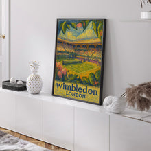 Wimbledon London Travel Poster, Historic Tennis Venue Art, UK Sports Print, British Travel Decor, London Vacation Gift