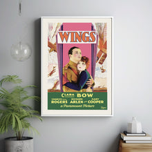 Wings 1927Poster Art Print Movie Posters Gift for Movie lovers 1