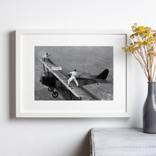Wingwalker Tennis Match on Airplane Print, Tennis In The Sky Black and White Wall Art, Vintage Print Photography Prints Museum Quality Print 1620778657