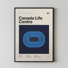 Winnipeg Jets Poster, Canada Life Centre Print, NHL Poster, Mid Century Modern, Hockey-IV6YJW