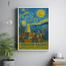 Winston-Salem Poster Print, Winston-Salem Travel Poster, Winston-Salem Van Gogh Style Wall Art, Winston-Salem, North Carolina, United States