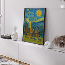 Winston-Salem Poster Print, Winston-Salem Travel Poster, Winston-Salem Van Gogh Style Wall Art, Winston-Salem, North Carolina, United States