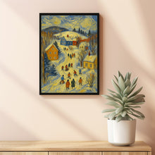 Winter Town Wall Art Christmas Village Cute Christmas Decor Cozy Season Print Farmhouse Decor (2)