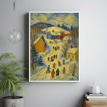 Winter Town Wall Art Christmas Village Cute Christmas Decor Cozy Season Print Farmhouse Decor (2)