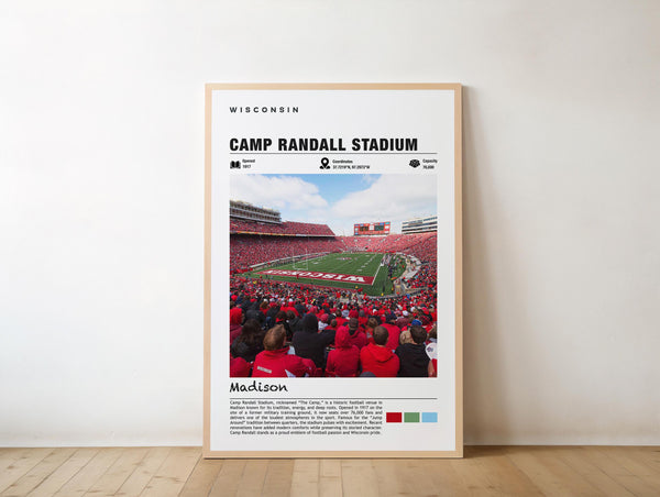 Wisconsin Football Stadium Print, Camp Randall (Digital or Physical)