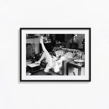 Woman Drinking Wine and Reading Newspaper Print, Black and White Wall Art, Vintage Print, Photography Prints, Museum Quality Photo Art Print 1789494507
