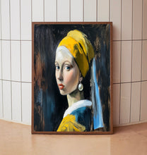 Woman Oil Painting Poster Women Portrait Abstract Wall Decor Women Oil Painting Art
