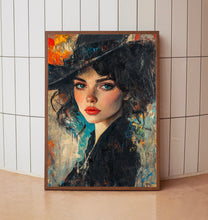 Woman Oil Painting Poster  Abstract Female Portrait Wall Decor Women Oil Painting Art 17
