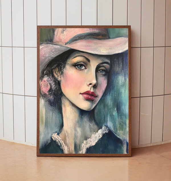 Woman Oil Painting  Portrait Abstract Female Portrait Wall Decor Women Oil Painting Art13
