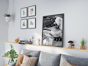 Woman Reading Newspaper Print, Black and White, Luxury Fashion Poster, Printable Hypebeast Wall Art, Girls Bedroom Decor, Digital Download 1826246321