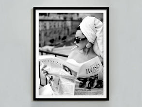 Woman Reading Newspaper Print, Black and White, Luxury Fashion Poster, Printable Hypebeast Wall Art, Girls Bedroom Decor, Digital Download 1826246321