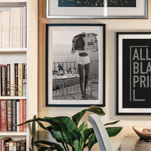 Woman Reading Newspaper Print, Fashion Magazine Black and White Wall Art, Vintage Print, Photography Prints, Museum Quality Photo Art Print 4343926544