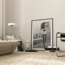 Woman Reading Newspaper Print, Fashion Magazine Black and White Wall Art, Vintage Print, Photography Prints, Museum Quality Photo Art Print 4343926544