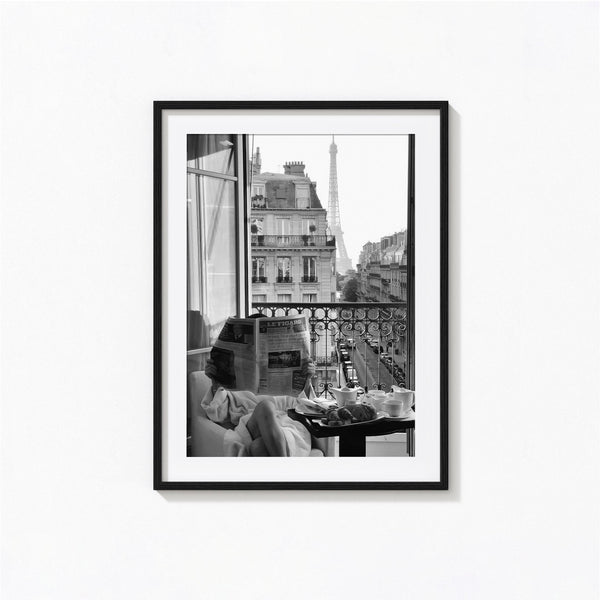 Woman Reading Newspaper in Paris Print, Paris Black and White Wall Art, Vintage Print, Photography Prints, Museum Quality Photo Art Print 4343159846 6240
