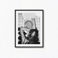 Woman Sleeping in Glitter Print, Bathroom Disco Black and White Wall Art, Vintage Print, Photography Prints, Museum Quality Photo Art Print 1606605354
