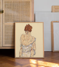 Woman seated in underwear by Egon Schiele Print, Egon Schiele Art Print, Egon Schiele Reproduction, Egon Schiele exhibition poster 1230885967