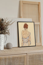 Woman seated in underwear by Egon Schiele Print, Egon Schiele Art Print, Egon Schiele Reproduction, Egon Schiele exhibition poster 1230885967