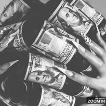 Woman with Money on Head Print, Luxury Fashion Black and White Wall Art, Vintage Print, Photography Prints, Museum Quality Photo Art Print 4341701030
