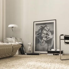 Woman with Money on Head Print, Luxury Fashion Black and White Wall Art, Vintage Print, Photography Prints, Museum Quality Photo Art Print 4341701030 7154
