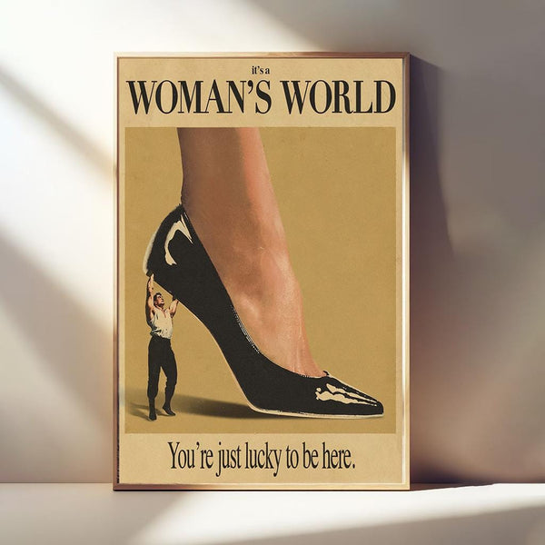 Woman's World, Retro Poster, Vintage Wall Art Print,  Feminit Poster, Aesthetic Decor, Bedroom Apartment Trendy Girly Prints 1872688813