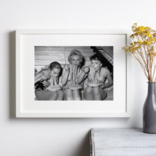Women Eating Spaghetti Print, Women Eating Pasta Black and White Wall Art, Vintage Print, Photography Prints, Museum Quality Photo Art Print 1620779177
