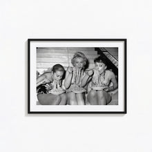 Women Eating Spaghetti Print, Women Eating Pasta Black and White Wall Art, Vintage Print, Photography Prints, Museum Quality Photo Art Print 1620779177