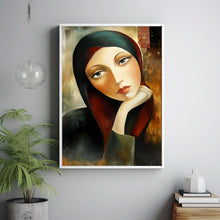 Women Portrait Abstract Female Portrait Wall Decor Women Oil Painting Art 23