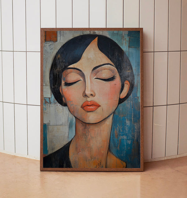 Women Portrait Abstract Female Portrait Wall Decor Women Oil Painting Art 26