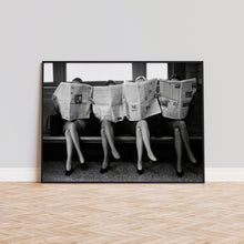 Women Reading Newspaper Print, Black and White Wall Art, Vintage Print, Photography Prints, Museum Quality Photo Art Print, Feminist Print 1620779141